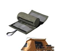 de Aseo - Aufrollbar, wasserdicht und abnehmbar, Reise-Kulturbeutel, geräumiger Make-up-Organizer, für Zuhause, Hotel, Fitnessstudio, Camping, Sport, Fitness, Bad, Frauen, Männer, olivgrün, siehe die