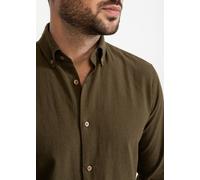 De IONESCU Das "Godeanu" Leinen-Baumwoll-Hemd - gefertigt in Siebenbürgen Khaki S | 40