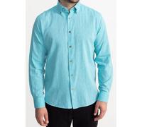 De IONESCU „Godeanu“ Leinenhemd aus französischem Leinen & Bio-Baumwolle Aqua XL | 44