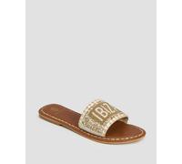 De Siena Ibiza Beads Damen-pantoletten Mit Perlen 18224-go Beige 37