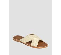 De Siena Zinia Raffia Pantoletten Für Damen In Beige 7625-off Beige 36