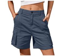 DeaAmyGline Cargo Shorts Damen Knielang, Chino Hose Damen Cargohose,Kurze Hosen Damen Sommer mit Muti- Taschen Bermuda Shorts Chinohose Cargoshorts Arbeitsshorts Freizeithose Wandershorts für Frauen
