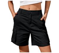 DeaAmyGline Cargo Shorts Damen Knielang - Chino Hose Damen Cargohose Kurze Hosen Sommer mit Muti- Taschen Bermuda Shorts Chinohose Cargoshorts Arbeitsshorts Freizeithose Wandershorts