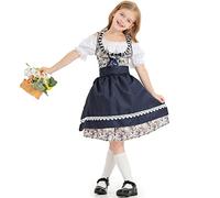 DeaAmyGline Dirndl Mädchen 2 Teilig Trachtenkleid Mädchen Dirndlkleid Kinder Trachten Kleid Schürze Dirndlschürzen Trachtenmode Dirndelkleider Dirndl & Dirndl-Sets für Mädchen Oktoberfest Outfit