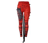 DeaAmyGline Gothic Hose Damen High Waist - Punk Hose Damen Leggings Halloween Kostüm Damen Karneval Kleidung Steampunk Hose Distressed Tie-Dye Skinny Freizeithose Stretch Leggins Lange Hosen Frauen