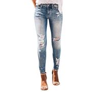 DeaAmyGline Jeans Damen Stretch - Jeanshose Damen mit Löchern Denim Hose Slim Fit Distressed Zerrissene Damenjeans Boyfriend Hosen Leggings High Waist Freizeithose Jeansleggings Jeanshosen