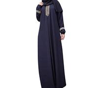 DeaAmyGline Muslimische Kleider Damen - Abaya Muslim Kleid Damen Langarm Kaftan Maxikleid Islamische Kleidung Gebetskleidung für Frauen,Ramadan,Gebete,Naher Osten,Dubai,Türkei,Ethnische Gebetskleid
