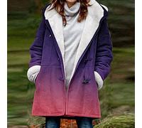 DeaAmyGline Wintermantel Damen Winter Jacke Mantel Sam Warm Teddyfleece Gefüttert Winterjacke mit Kapuze Hornschnalle Tasche Fleecejacke Parka Overcoat Große Größen S-5XL Damenjacken