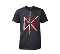 Dead Kennedys - - Distressed Logo Dk Erwachsene T-Shirt in schwarz, Medium, Coal