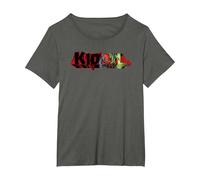 Deadpool Kidpool Saber Logo T-Shirt, Damen Große Größen, Anthrazit, 3X