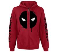 Deadpool Logo Kapuzenjacke rot in XL