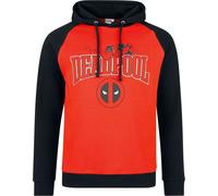 Deadpool Logo Kapuzenpullover rot schwarz in S