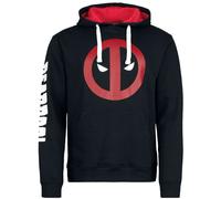 Deadpool Logo Kapuzenpullover schwarz in L