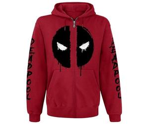 Deadpool Logo Männer Kapuzenjacke rot XL 80% Baumwolle, 20% Polyester Disney, Fan-Merch, Filme