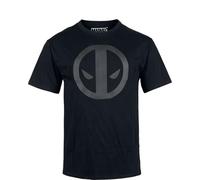 Deadpool Marvel Logo Männer T-Shirt schwarz S 100% Baumwolle Fan-Merch, Filme