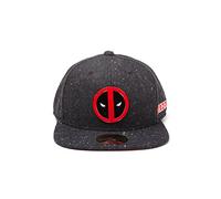 Deadpool Metal Badge Logo Snapback-Cap dunkelgrau/rot