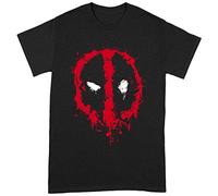 Deadpool Splat Face Men T-Shirt - Black -L