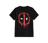 Deadpool - Splat Face - T-Shirt - Schwarz - S - 100% Baumwolle,Jersey Schwarz S