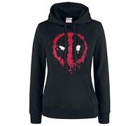 Deadpool Splatter Logo Girl-Kapuzenpulli schwarz S