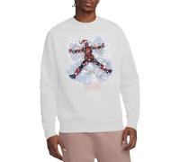 Deadpool Unisex Marvel Christmas Snow Angel, White Sweatshirt, weiß, XXL