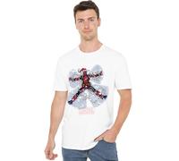 Deadpool Unisex Marvel Christmas Snow Angel, White T-Shirt, weiß, 3XL