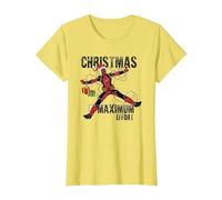 Deadpool Weihnachten Maximum T-Shirt, Damen, Gelb, 3XL