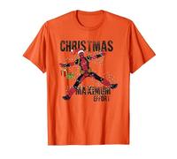 Deadpool Weihnachten Maximum T-Shirt, Herren, Orange, 3XL