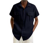 Deal Des Tages Heute Mein Konto Anzeigen Deutsch Herren Hemd Regular Fit Leinenhe Männer Arbeitshemd Aus Baumwollleinen, Daunen, Baumwolle, Leinen, /Strandhemd, Kurzärmelig Hemd Weis Deal Des Tages