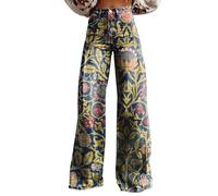 Deal des Tages Must Haves Jeans Damen High Waist Weites Bein Hose Große Größen Stretch Baggy Mom Jeans Wide Leg Frauen Sommer Bequem Sommerhose Freizeithose Sale