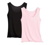 Deals Des Tages 2er Pack Tank Top Damen Unterhemd Stretch Basic Tops Unterwäsche Hemden Enges Top Leicht Tanktop Sport Unterhemden Mädchen Primeday Meine Monatsabrechnung