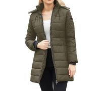 Deals of The Day, Wintermäntel Damen Sale, Wintermantel Damen Elegant Gepolsterte Winterjacke Für Damen Mit Flauschigem Kragen Lockerer Wintermantel Warme Fleecejacke Damen, Weihnachten Sale