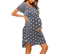 Deals,pitashe Stillshirt Damen V-Ausschnitt Bandage Freizeitkleid Sommerkleid Retro Boho Strandkleid Stillkleid Rock Sleeveless Sling Minikleid Abendkleid Stillen Kleider Trägerkleid Umstands-Kleid