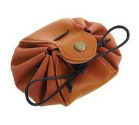 DEARMAMY 1Stk Würfel Ledertasche Münzbeutel Herren Kamera-Umhängetasche Geldbeutel mit Reißverschluss schutztasche aufbewahrungssack Geldbörse tragbare Cash-Pu-Tasche Gefrostet PU Brown