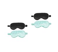 DEARMAMY 2 Sätze Schlafmaske Auge Reisen Schlafen Für Patch Seide Schläft Blockierung Seide Schlafen Nacht Sleep Aid Einschlafhilfen Eyemask Schlfmaske Eye Mask Die Seide Black 2 Stücke * 2