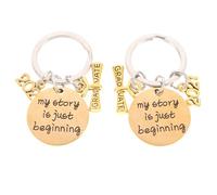 DEARMAMY 2 Stück 2021 Abschluss Schlüsselanhänger Schlüsselhalter Abschlussschlüsselkette Schlüsselbund Herren Schlüsselanhänger Bulk-schlüsselanhänger Für Frauen Golden Rostfreier Stahl