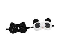 DEARMAMY 2stücke Atmungsaktive Schlafmaske Augenklappe Niedliche Augenmaske für Zuhause Reisen Freunde und Familie Komfortable Schlafmaske aus Hochwertigen Materialien