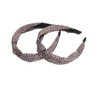 DEARMAMY 2stücke Leoparden-haarreif Breiter Haarreif mit Leopardenmuster Elastisches Stirnband mit Knotendetail Haaraccessoires für Damen