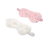 DEARMAMY 2stücke Schlaf-augenmaske Aus Plüsch Mit Cartoon-muster Lichtdichte Augenschutzabdeckung Für Reisen Und Zuhause Bequeme Schlafmaske Für Nacht Und Mittagsschlaf