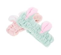DEARMAMY 2stücke Spa-stirnbänder Ohrenstirnbänder Hasenohrstirnband für Erwachsene zum Gesichtwaschen Gesichtsstirnband für Hautpflege Make-up-stirnband Badetuch-wrap für Frauen