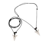 DEARMAMY 2stücke Unisex Haizahn Halskette Resin Anhänger Modische Surfer Kette Für Damen Teenager Alltag Und Party