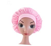 DEARMAMY 5 Stück Kinder Schlafmütze Elastisch Bademütze Satin Einfarbig Größe 3-8 Atmungsaktiv Für Zuhause Und Reisen