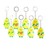 DEARMAMY 8 Stück Avocado Schlüsselanhänger Geldbörse Schlüsselanhänger Des Deckels Medaillon Schule Karneval Preise Neuheit Schlüsselanhänger Fußball Schlüsselanhänger Rucksack