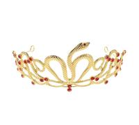 DEARMAMY Schlangenkrone Medusa Stirnband mit Strasssteinen Zweifarbige Prinzessinnen Tiara für Braut Geburtstagsfeier Leichtes Party Haaraccessoire für Damen