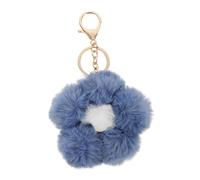 DEARMAMY Schlüsselanhänger Handy Geldbörse Pompom-Kugel-anhänger Schlüsselanhänger Mit Bommel Pelz Schlüsselanhänger Taschenanhänger Blue Nachahmung Von Rex-kaninchenfell