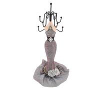 DEARMAMY Schmuckständer schmuckaufsteller schmuckdisplay Schmuckpräsentationsbaum Schmuckaufbewahrung schmuckpuppe Halskettenhalterständeranzeige Halskettenständer zum Verkauf Stoff Violett