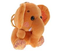DEARMAMY üsch Elefant Schlüsselanhänger Kuschelige Elefant Puppe Als Taschenanhänger Und Dekoration Für Autoschlüssel Und Handtaschen Brauner Elefant Schlüsselring