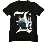 Death Note L Shirt 2022 Graphic T-Shirt Black XXL