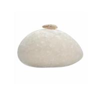 DEBIMY Damen-Clutch aus Acryl, schicke Muschel-Handtasche, Marmor-Schultertasche, Umhängetasche, für Abschlussball, Cocktailparty, Perle (Pearl)