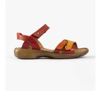 Sandale JOSEF SEIBEL "Debra 62, rubin-multi", Damen, Gr. 40, rot (rubin, multi), Obermaterial: 100% Rindsleder Leather cow., Schuhe Sandale (15392459-40) rubin, multi