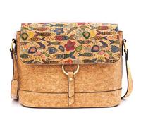 DeCarbonize Crossbody Handtasche aus Kork Veganleder Nachhaltig Damen Umhängetasche Braun M (Sardinen)